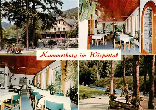 AK / Ansichtskarte 73935843 Ruedesheim_am_Rhein Kammerburg im Wispertal Gastraeume Park