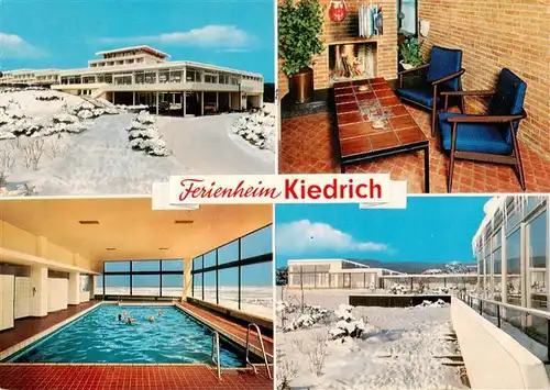 AK / Ansichtskarte 73935848 Kiedrich Ferienheim der Gemeinnuetzigen Urlaubskasse fuer die Bauwirtschaft Kaminzimmer Hallenbad