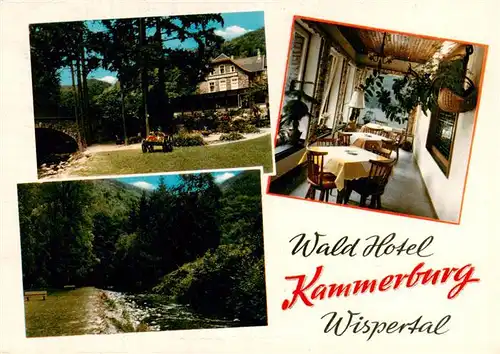 AK / Ansichtskarte  Ruedesheim_am_Rhein Wald Hotel Kammerburg im Wispertal Gaststube Park