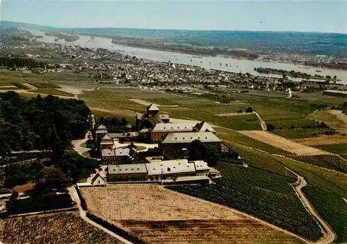 AK / Ansichtskarte  Lorch_Rheingau Fliegeraufnahme mit Schloss Johannisberg