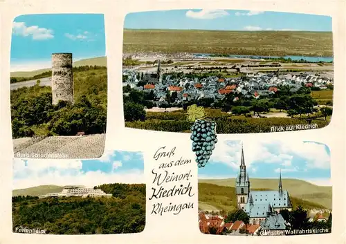 AK / Ansichtskarte  Kiedrich Burg Scharfenstein Ortsansicht Ferienheim Wallfahrtskirche