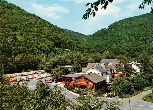 AK / Ansichtskarte  Lorch_Rheingau Restaurant Cafe Laukenmuehle im Wispertal Parkplatz Terrasse