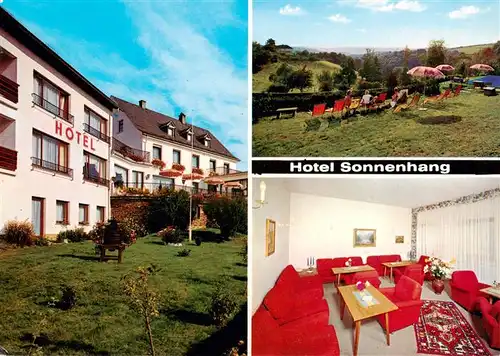 AK / Ansichtskarte 73935904 Espenschied_Lorch Hotel Restaurant Terrassencafe Sonnenhang Liegewiese Gaststube