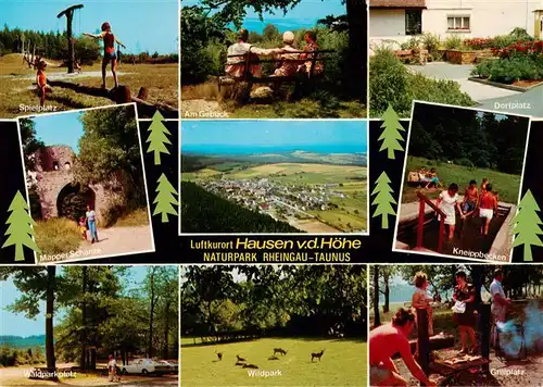 AK / Ansichtskarte  Hausen_Hoehe_Taunus Spielplatz Am Gebueck Mappet Schanze Dorfplatz Kneippbeken Waldparkplatz Wildpark Grillplatz