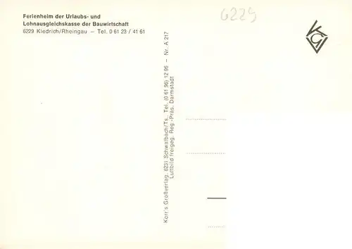 AK / Ansichtskarte  Kiedrich Ferienheim der Urlaubs und Lohnausgleichskasse der Bauwirtschaft