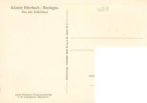 AK / Ansichtskarte 73935951 Eberbach_Rheingau_Eltville Kloster Eberbach Inneres Zeichnung