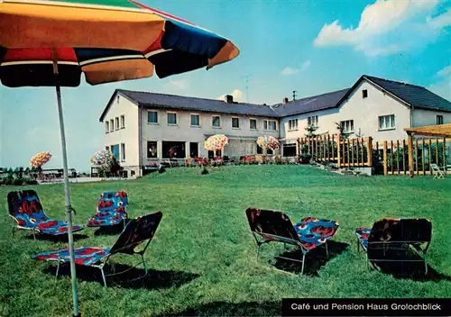 AK / Ansichtskarte  Presberg_Rheingau_Ruedesheim Cafe Pension Haus Grolochblick