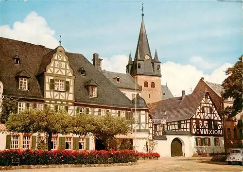 AK / Ansichtskarte  Oestrich-Winkel Hotel Schwan Kirche