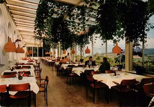 AK / Ansichtskarte  Ruedesheim_am_Rhein Waldhotel Jagdschloss Niederwald Terrasse