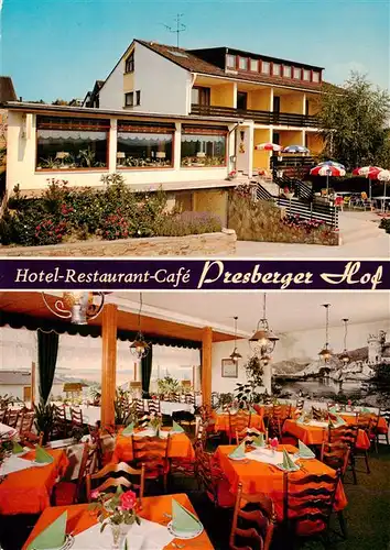 AK / Ansichtskarte 73936015 Presberg_Rheingau_Ruedesheim Hotel Restaurant Cafe Presberger Hof