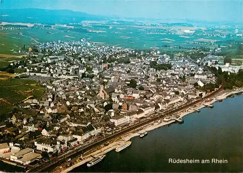 AK / Ansichtskarte  Ruedesheim_am_Rhein Fliegeraufnahme