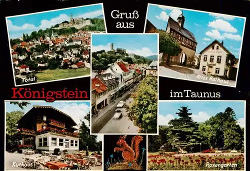 AK / Ansichtskarte  Koenigstein__Taunus Panorama Kurhaus Altes Rathaus Rosengarten