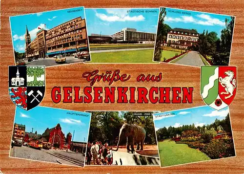 AK / Ansichtskarte 73936046 Gelsenkirchen Neumarkt Bahnhof Stadtgarten Schloss Berge 