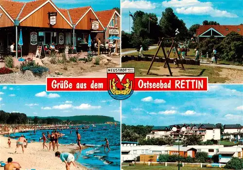 AK / Ansichtskarte 73936054 Rettin_Neustadt_Holstein Koophus Spielplatz Strand Panorama