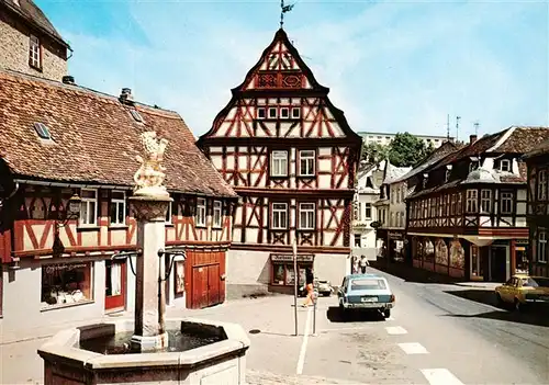 AK / Ansichtskarte  Idstein Loewenbrunnen mit Himmelsburg