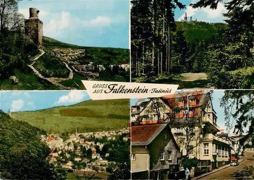 AK / Ansichtskarte  Falkenstein_Taunus Burg Falkenstein Panorama Ortspartie