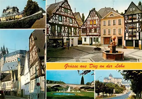 AK / Ansichtskarte  Diez_Lahn Schloss Marktplatz Strassenpartien Park Bruecke