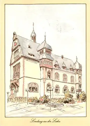 AK / Ansichtskarte 73936165 Limburg__Lahn Rathaus Zeichnung