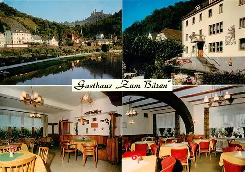 AK / Ansichtskarte 73936185 Balduinstein Gasthaus Zum Baeren Gastraeume Lahnpartie