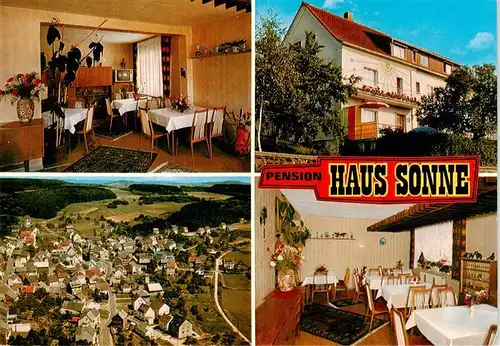 AK / Ansichtskarte  Fussingen_Waldbrunn_Westerwald Pension Haus Sonne Gastraeume 