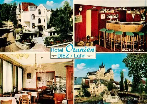 AK / Ansichtskarte 73936199 Diez_Lahn Hotel Oranien Scotch Club Gaststube Schloss Diez