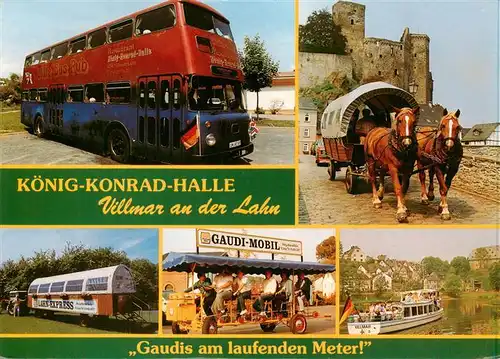 AK / Ansichtskarte 73936207 Villmar Koenig Konrad Halle Bus Gaudi Mobil Pferdebus Lahnfaehre