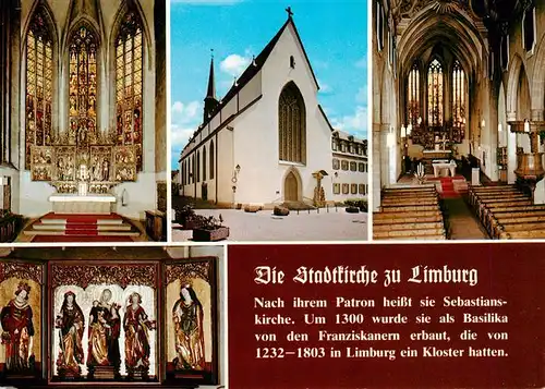 AK / Ansichtskarte 73936223 Limburg__Lahn Stadtkirche Inneres Wandbilder