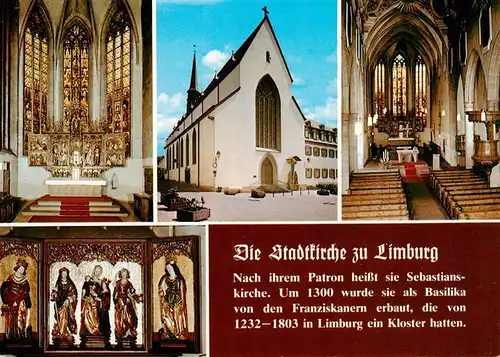 AK / Ansichtskarte  Limburg__Lahn Stadtkirche Inneres Wandbilder