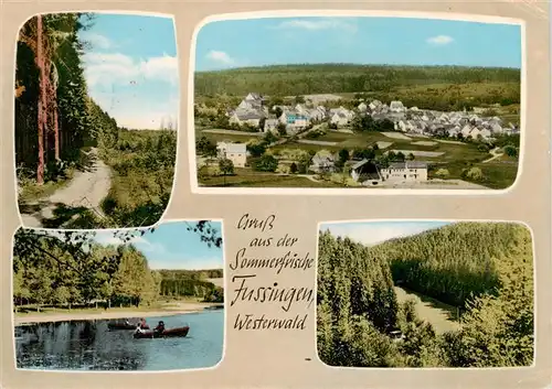 AK / Ansichtskarte  Fussingen_Waldbrunn_Westerwald Waldweg Panorama Landschaft Bootfahren