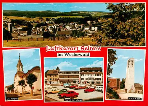 AK / Ansichtskarte 73936243 Selters_Westerwald Panorama Kirche Partie am Markt