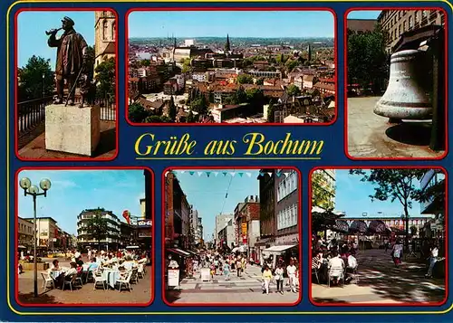 AK / Ansichtskarte 73936295 Bochum Trompeter Panorama Glocke City Fussgaengerzonen