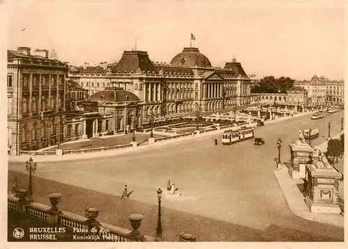 AK / Ansichtskarte  Strassenbahn_Tramway-- Bruxelles Palais du Roi Brussel