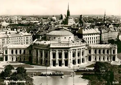 AK / Ansichtskarte  Strassenbahn_Tramway-- Wien Burgtheater