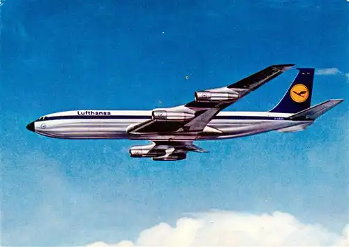 AK / Ansichtskarte  Flugzeuge_Zivil Lufthansa Boeing 707 Intercontinental Jet 