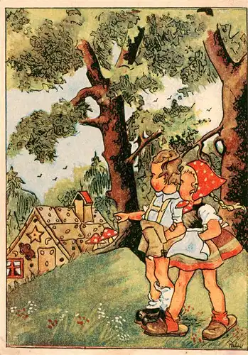 AK / Ansichtskarte  Maerchen_Sagen_fairy tale_conte Haensel und Gretel