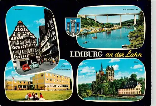 AK / Ansichtskarte 73936487 Limburg__Lahn Kornmarkt Autobahnbruecke Neue Jugendherberge Dom