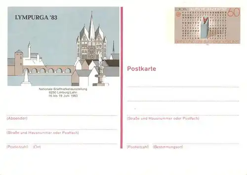 AK / Ansichtskarte 73936488 Limburg__Lahn Lympurga 83 Nationale Briefmarkenausstellung Plakat