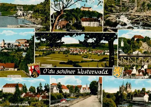 AK / Ansichtskarte 73936508 Dorndorf_Westerwald Seenplatte Montabaur Holzbachschlucht Hachenburg Dorndorf Schloss Westerburg Schloss Molsberg Hadamar Limburg