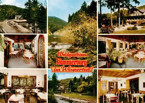 AK / Ansichtskarte 73936535 Lorch_Rheingau Waldgasthaus Restaurant Kammerburg im Wispertal Gastraeume