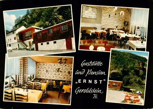 AK / Ansichtskarte  Geroldstein Gaststaette Pension Ernst Gastraeume Terrasse