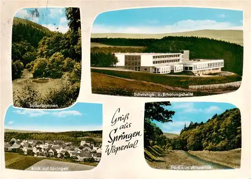 AK / Ansichtskarte  Springen_Heidenrod_Taunus Sauerbrunnen Panorama Partie im Wispertal Schulungs und Erholungsheim Springen der IG Druck und Papier 