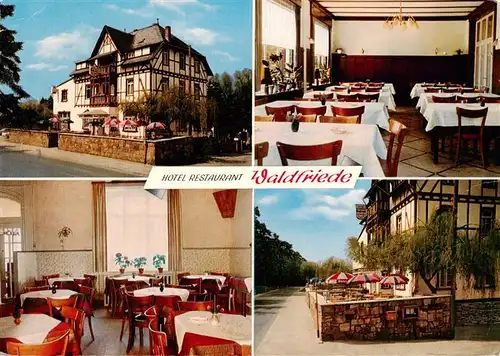 AK / Ansichtskarte 73936619 Wehen_Taunusstein Hotel Restaurant Waldfriede Gastraeume Terrasse