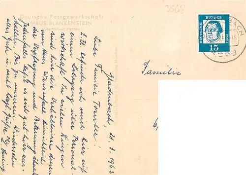 AK / Ansichtskarte  Gladenbach Deutsche Postgewerkschaft Haus Blankenstein