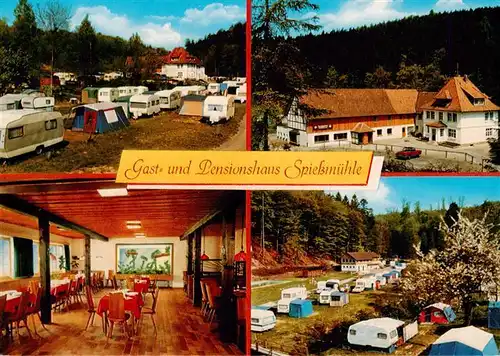 AK / Ansichtskarte  Loewenhagen Gast und Pensionshaus Spiessmuehle Gastraum Camping