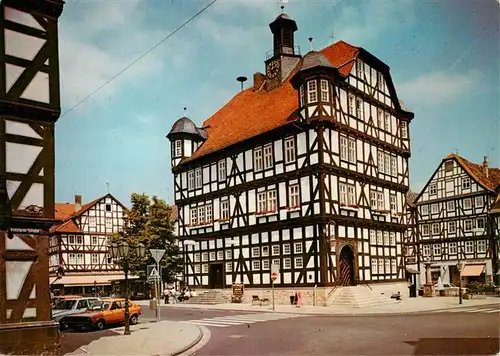 AK / Ansichtskarte  Melsungen_Fulda Rathaus mit Marktplatz