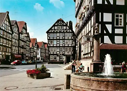 AK / Ansichtskarte  Melsungen_Fulda Am Rathaus Brunnen