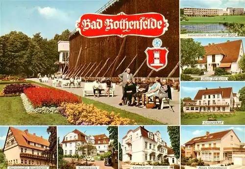 AK / Ansichtskarte  Bad_Rothenfelde Gradierwerk Dortmunder Kinderheim Augenklinik Sanatorium Nollmann Sanatorium Teutoburger Wald Haus Der Kuns Sonnenhof Haus Stegelmann