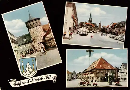 AK / Ansichtskarte 73936724 Lichtenfels_Hessen Stadttor Ortspartien Marktplatz