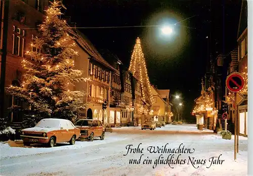 AK / Ansichtskarte 73936749 Zell_Harmersbach Ortspartie zur Weihnachtszeit