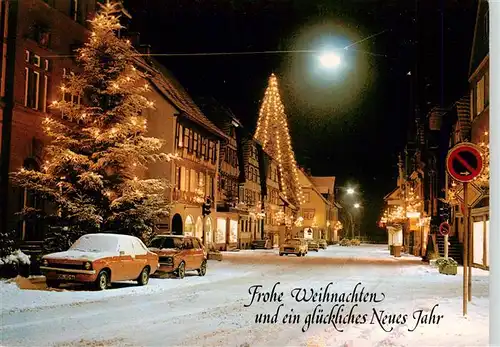 AK / Ansichtskarte  Zell_Harmersbach Ortspartie zur Weihnachtszeit